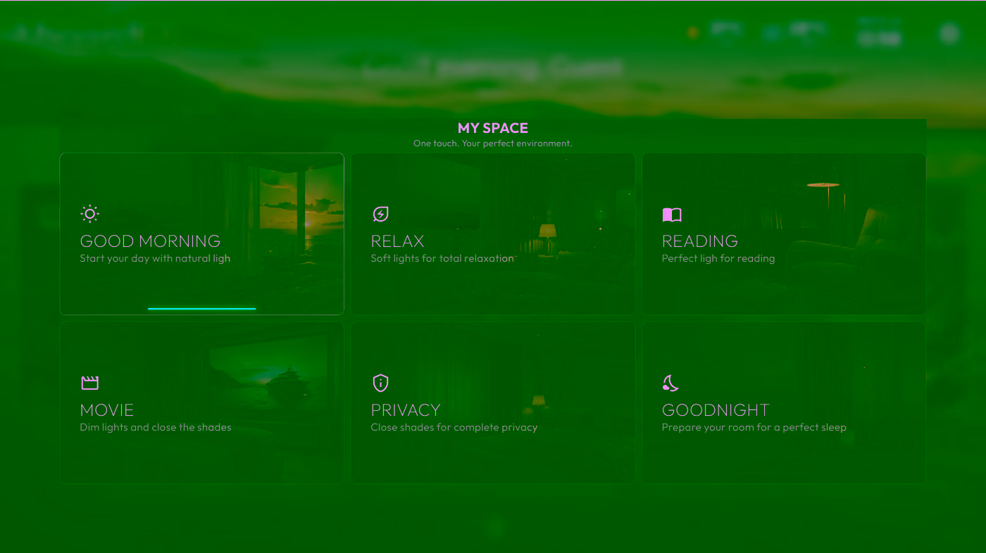 My Space one-touch scenes from Good Morning to Goodnight